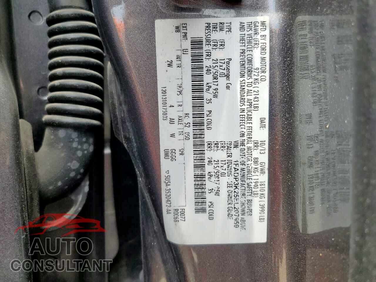FORD FOCUS 2014 - 1FADP3K25EL207959