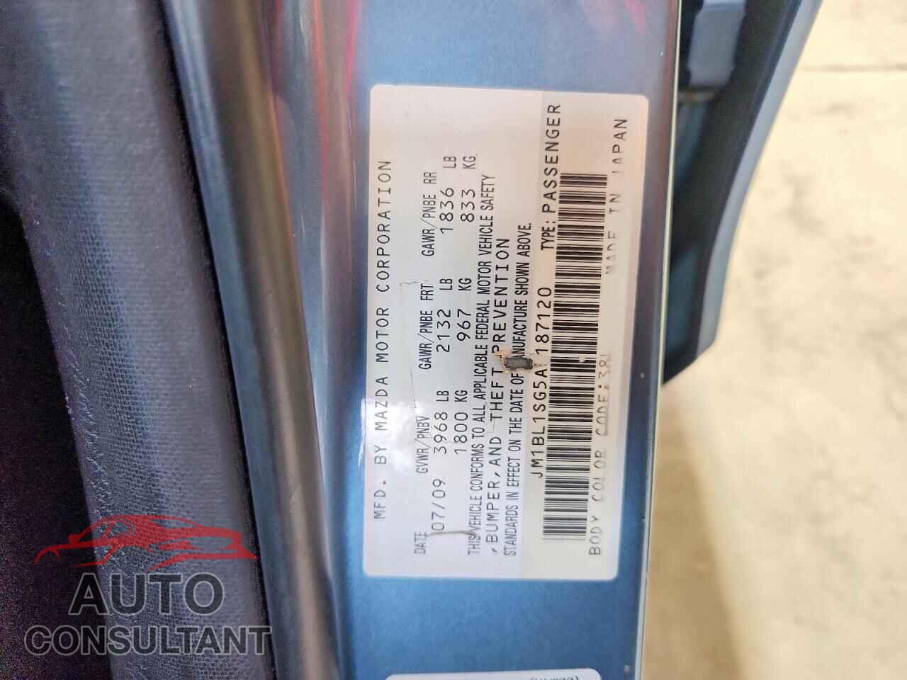 MAZDA 3 2010 - JM1BL1SG5A1187120