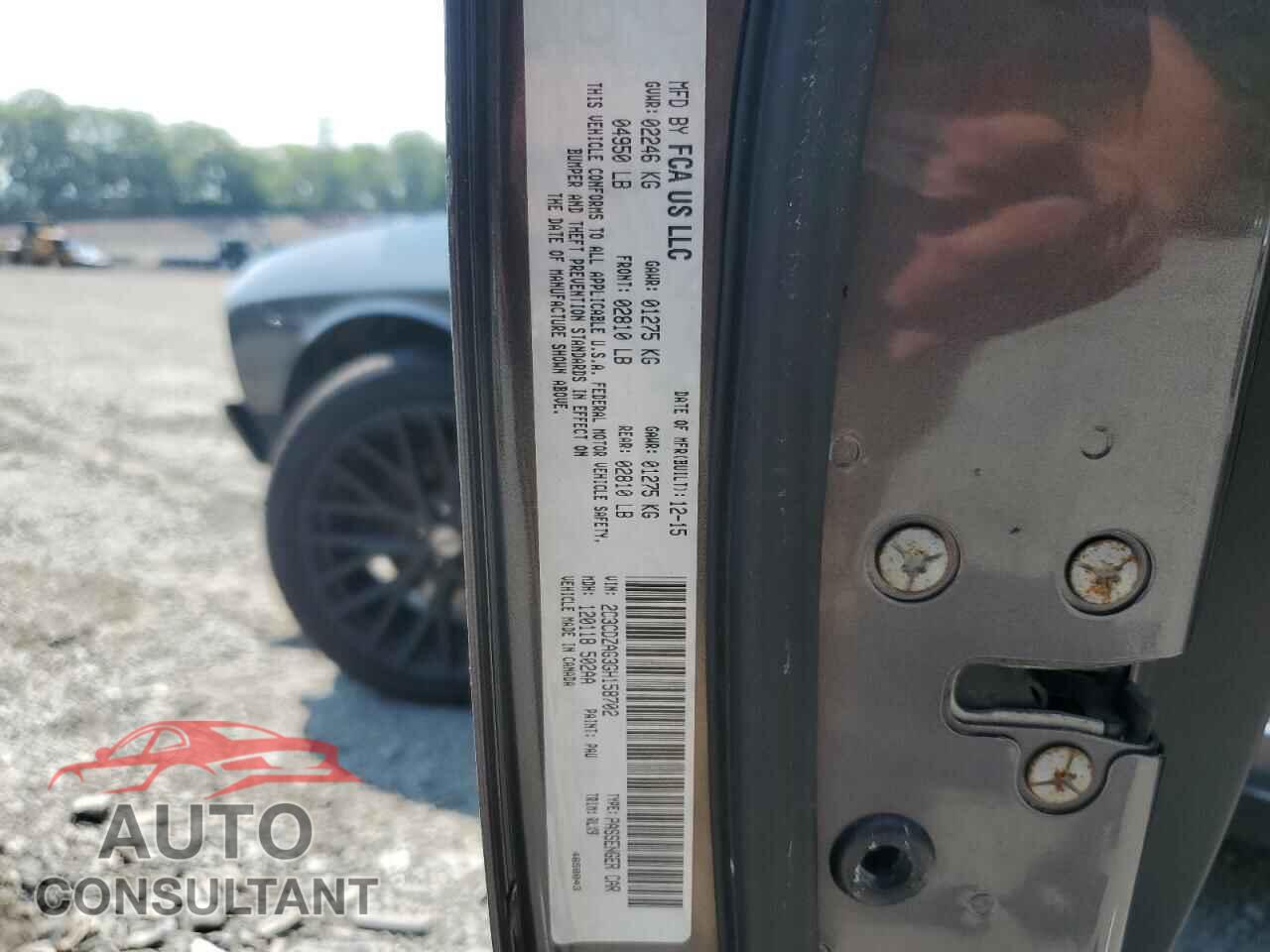 DODGE CHALLENGER 2016 - 2C3CDZAG3GH158702
