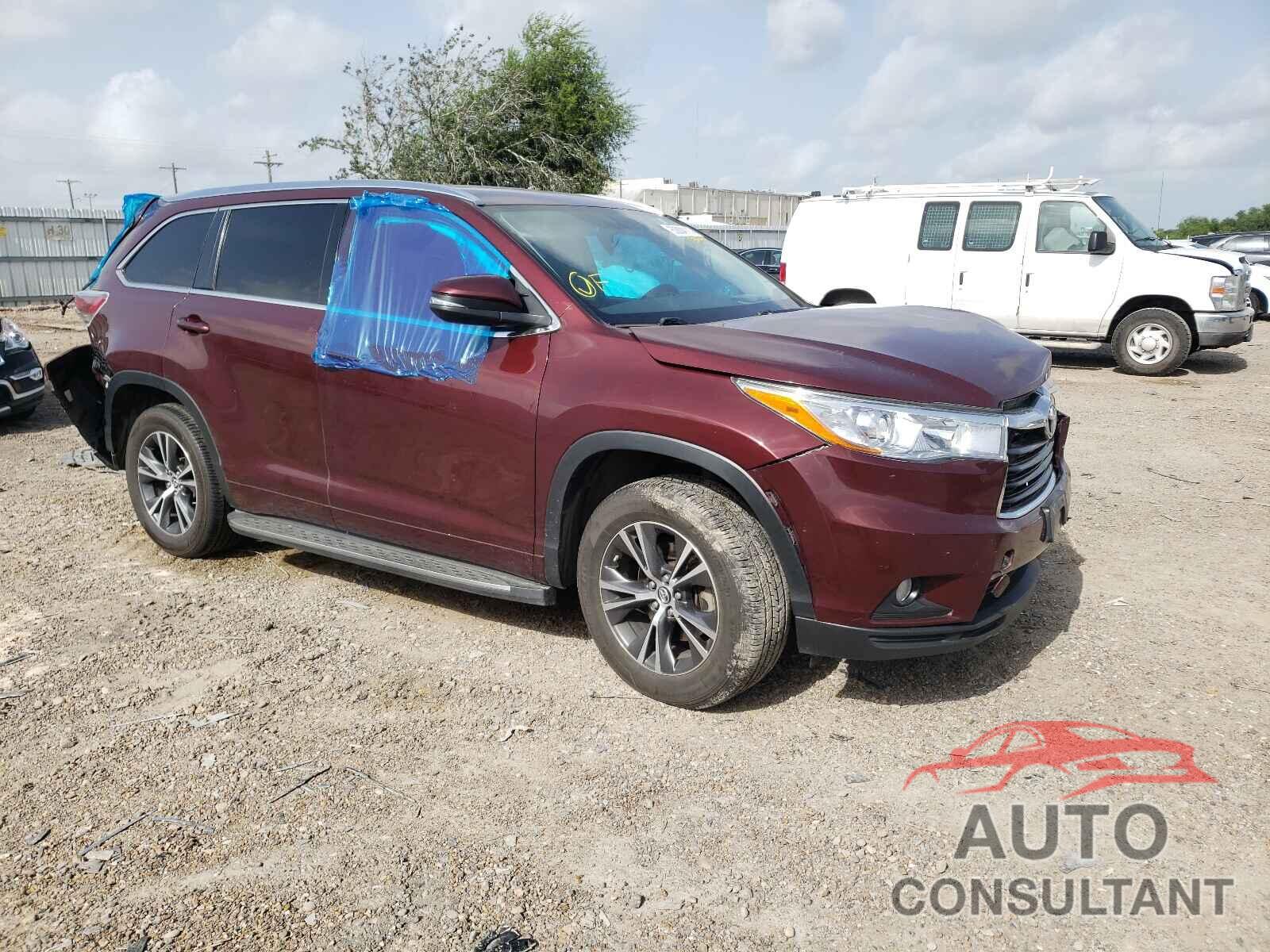 TOYOTA HIGHLANDER 2016 - 5TDKKRFH5GS185576