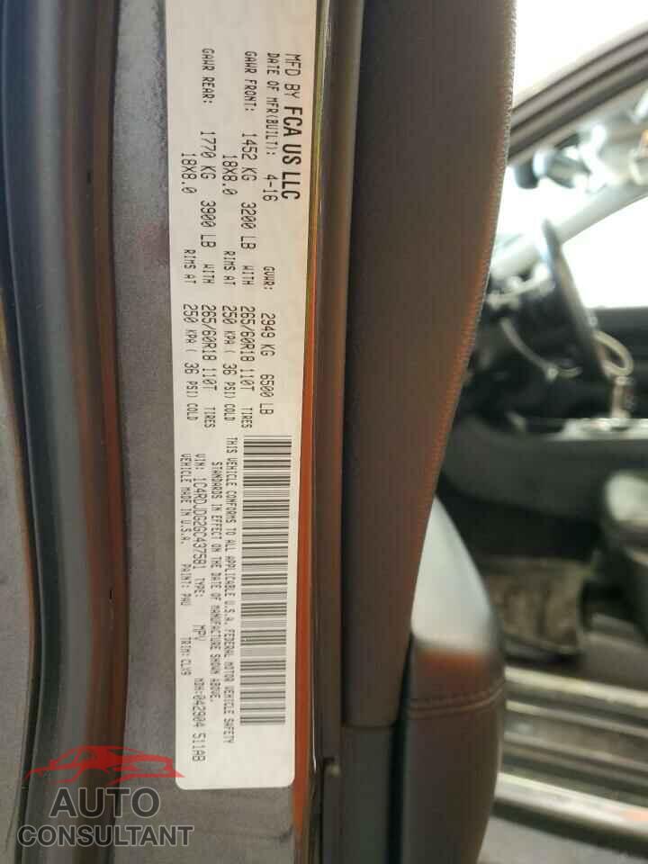 DODGE DURANGO 2016 - 1C4RDJDG2GC437581