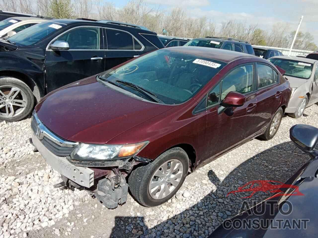 HONDA CIVIC 2012 - 2HGFB2F54CH586075