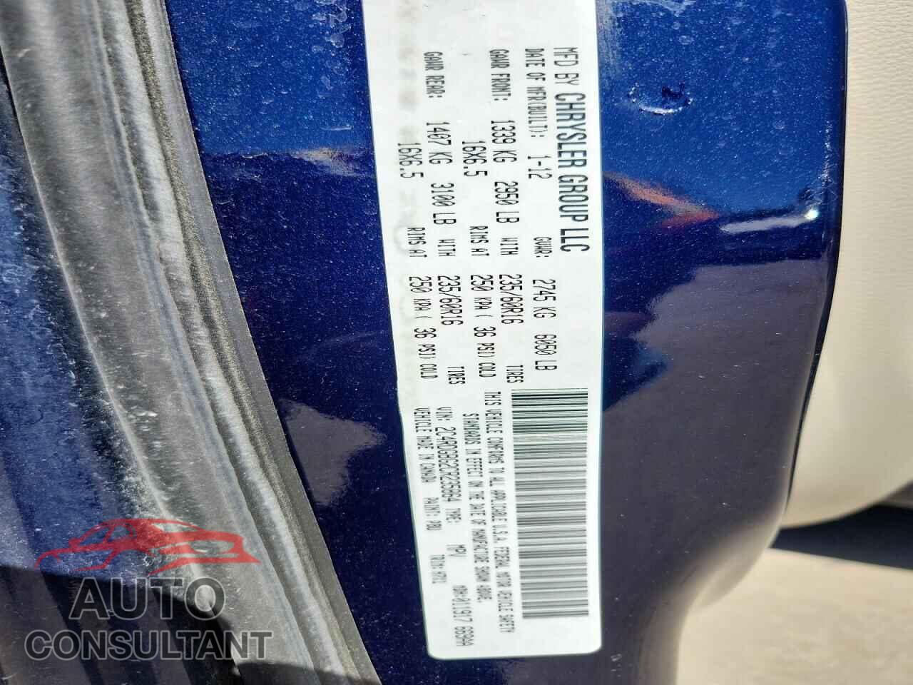 DODGE CARAVAN 2012 - 2C4RDGBG2CR235864