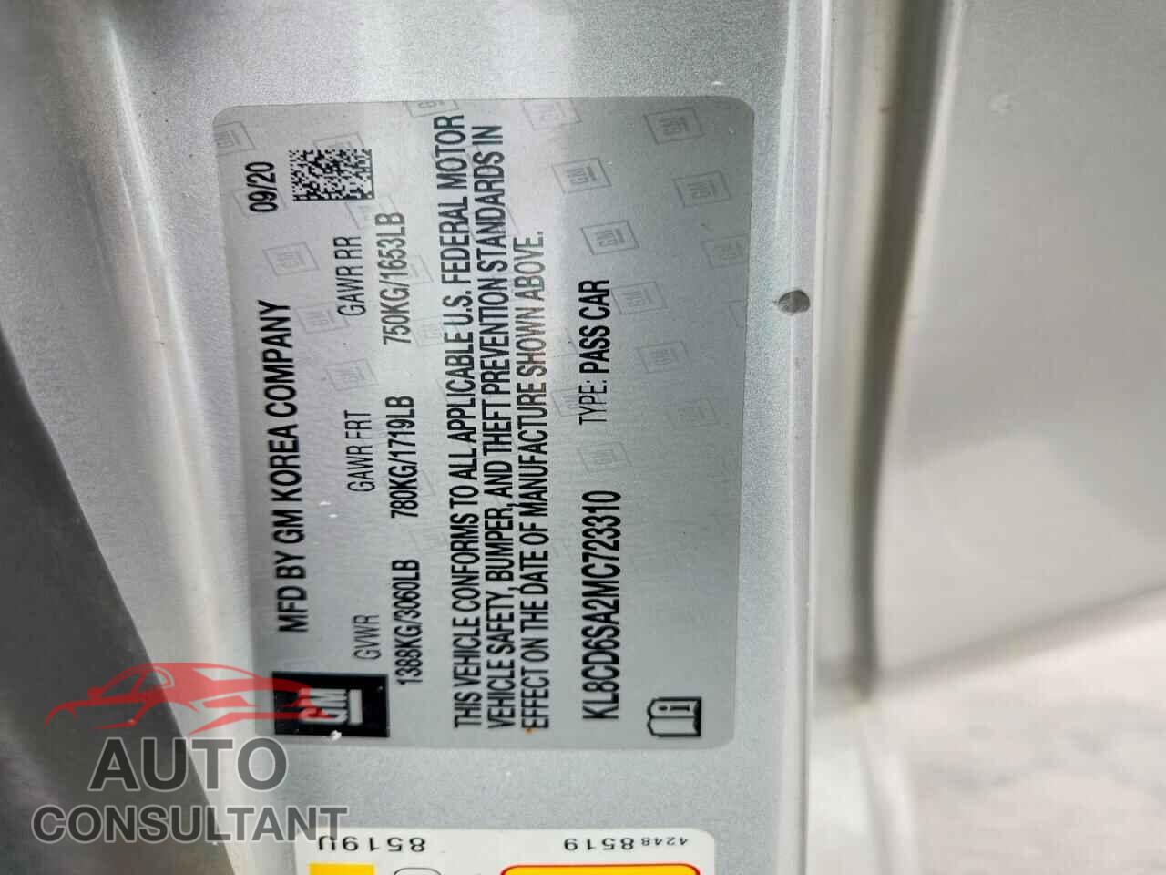 CHEVROLET SPARK 2021 - KL8CD6SA2MC723310