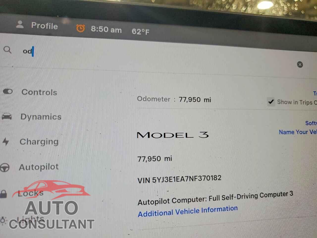 TESLA MODEL 3 2022 - 5YJ3E1EA7NF370182