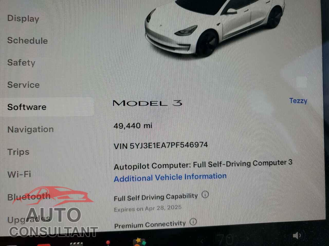 TESLA MODEL 3 2023 - 5YJ3E1EA7PF546974