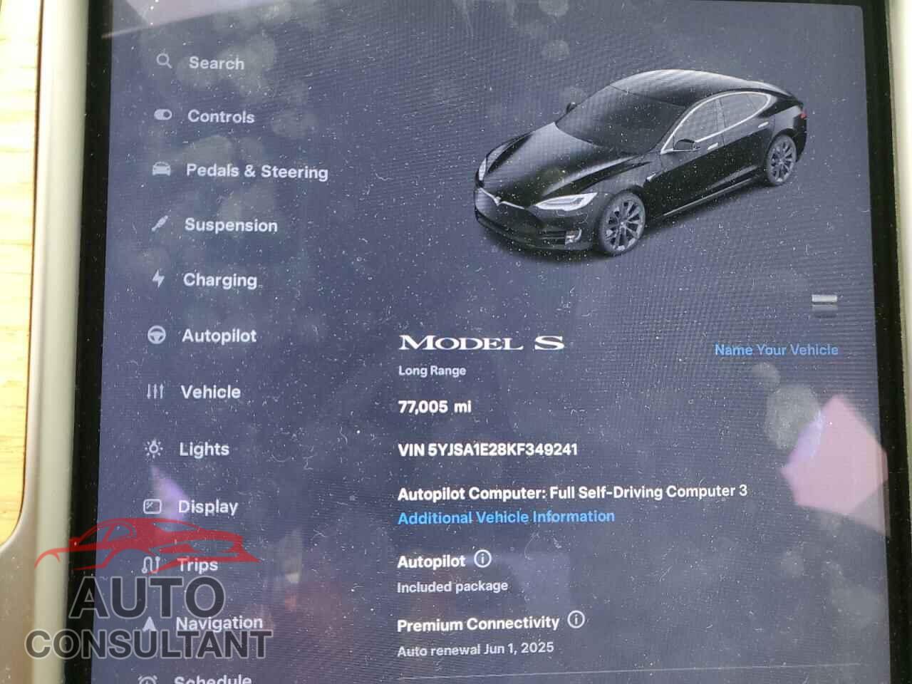 TESLA MODEL S 2019 - 5YJSA1E28KF349241