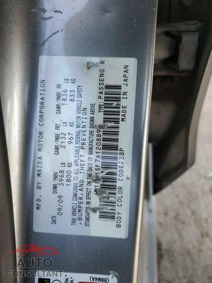 MAZDA 3 2010 - JM1BL1SF7A1208895