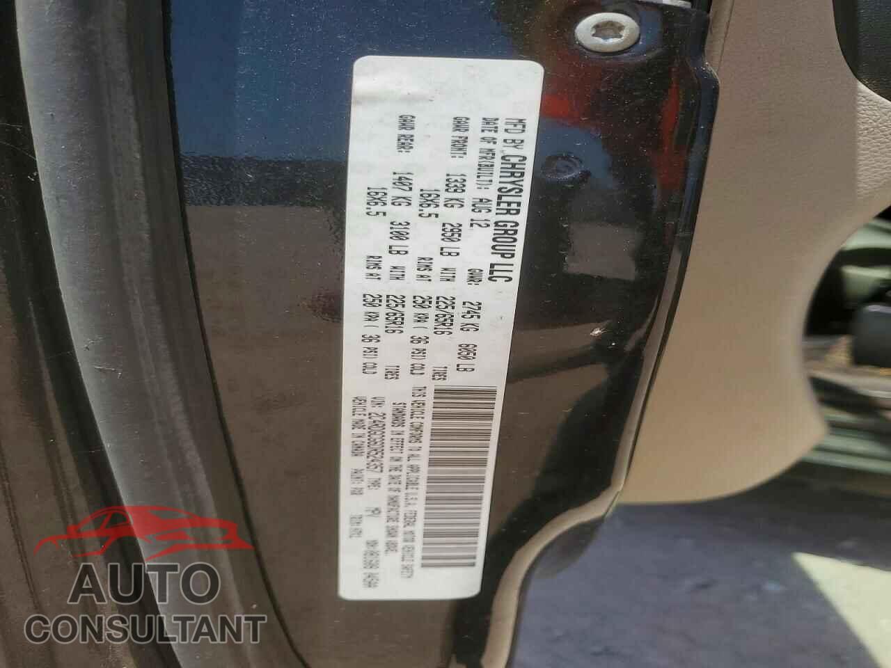 DODGE CARAVAN 2013 - 2C4RDGCG6DR524357