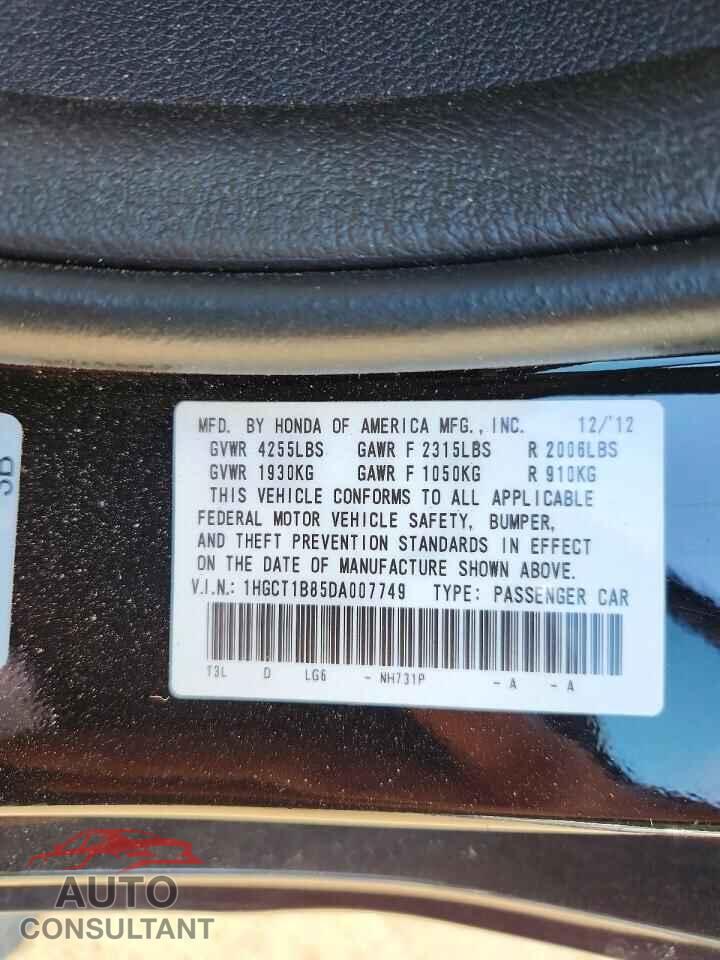 HONDA ACCORD 2013 - 1HGCT1B85DA007749