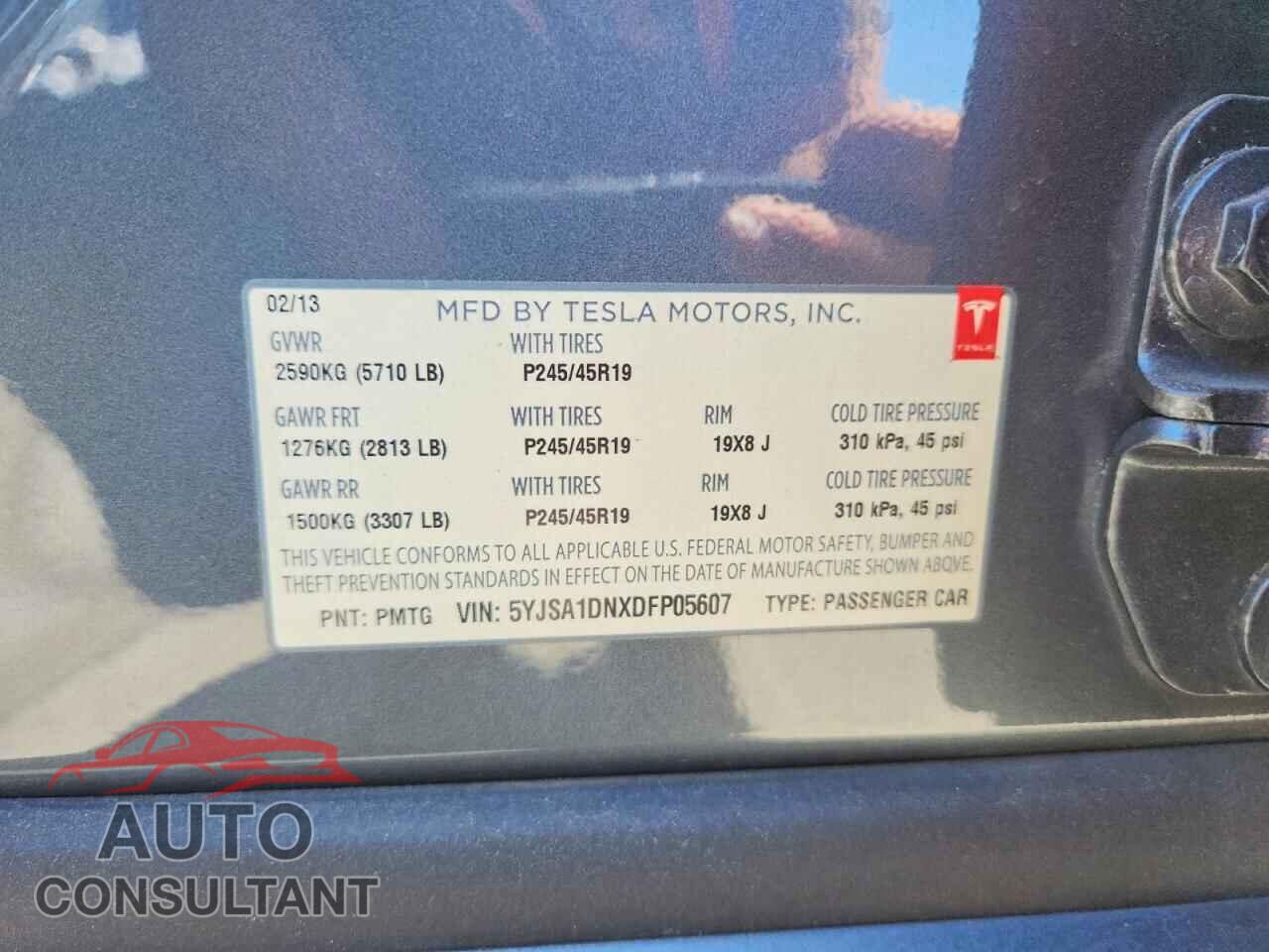 TESLA MODEL S 2013 - 5YJSA1DNXDFP05607