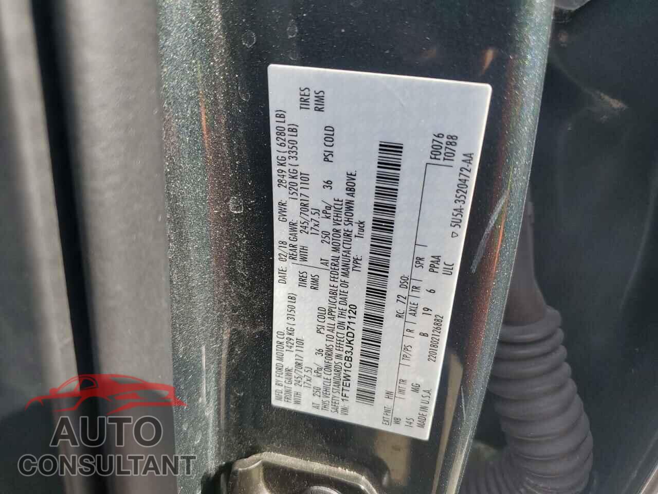 FORD F-150 2018 - 1FTEW1CB3JKD71120