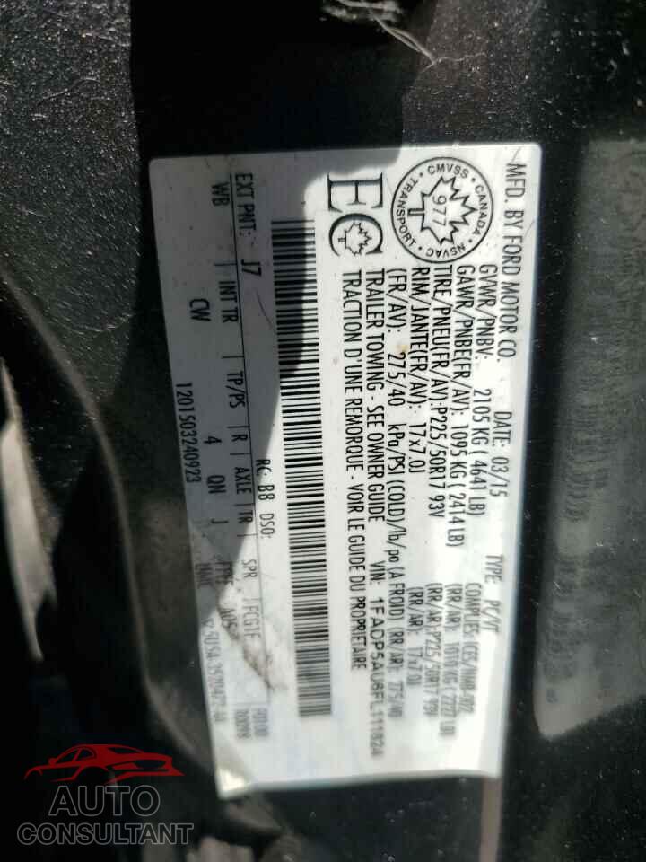 FORD CMAX 2015 - 1FADP5AU6FL111824