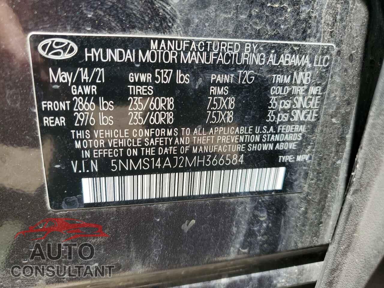 HYUNDAI SANTA FE 2021 - 5NMS14AJ2MH366584