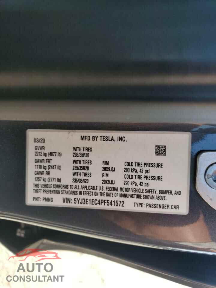 TESLA MODEL 3 2023 - 5YJ3E1EC4PF541572