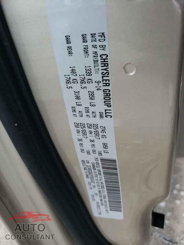 DODGE CARAVAN 2015 - 2C4RDGBG2FR564522