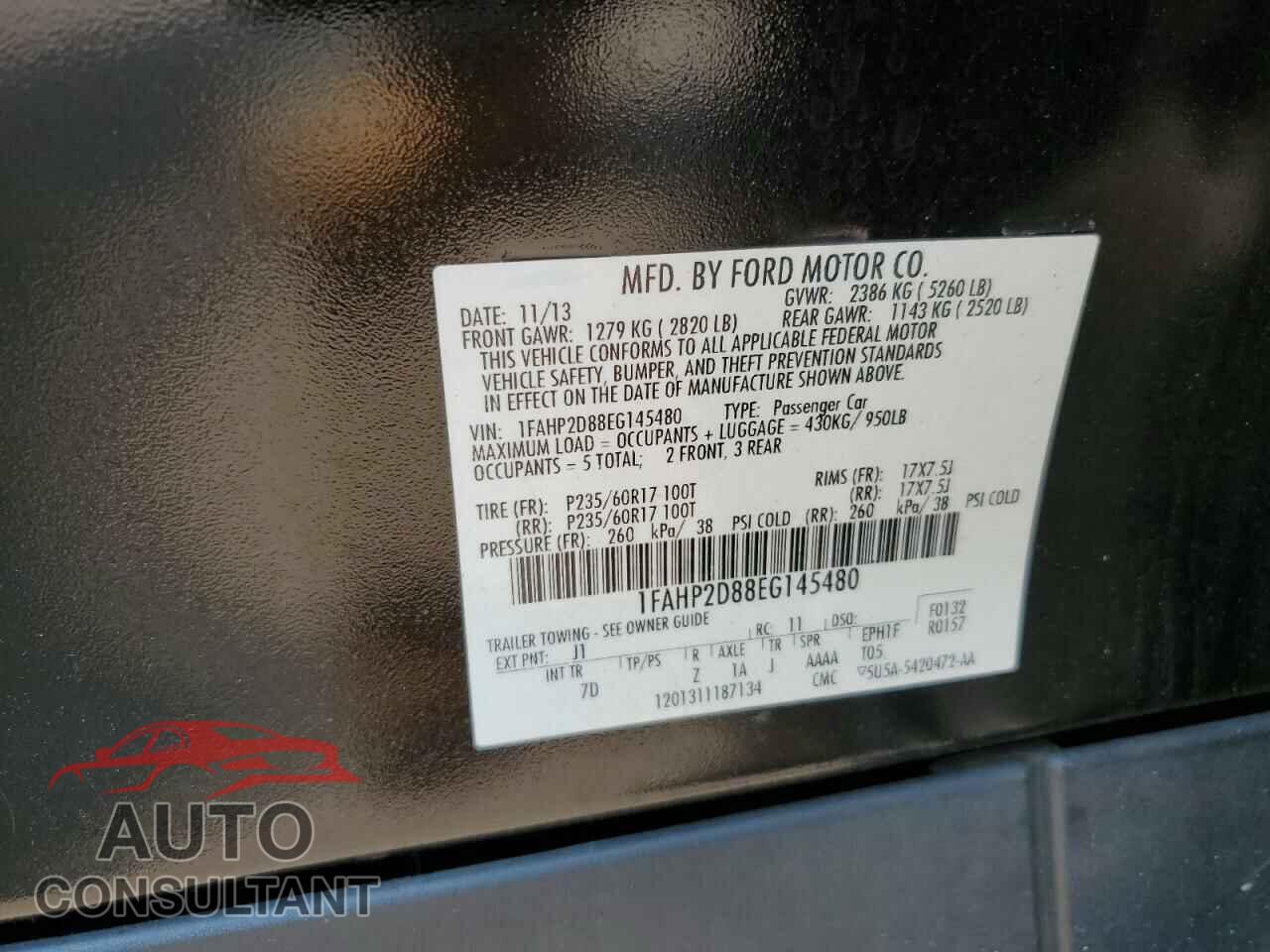 FORD TAURUS 2014 - 1FAHP2D88EG145480
