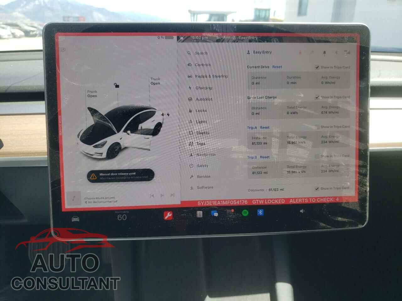 TESLA MODEL 3 2021 - 5YJ3E1EA1MF054176