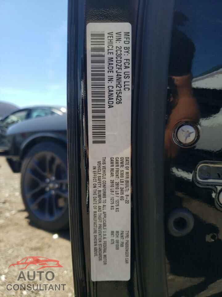 DODGE CHALLENGER 2022 - 2C3CDZFJ4NH215426