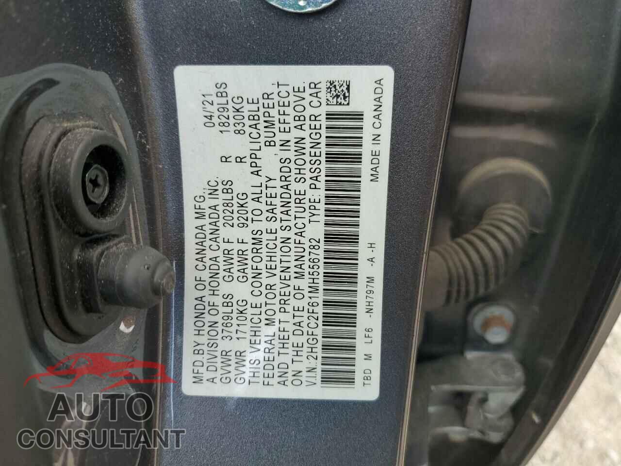 HONDA CIVIC 2021 - 2HGFC2F61MH556782