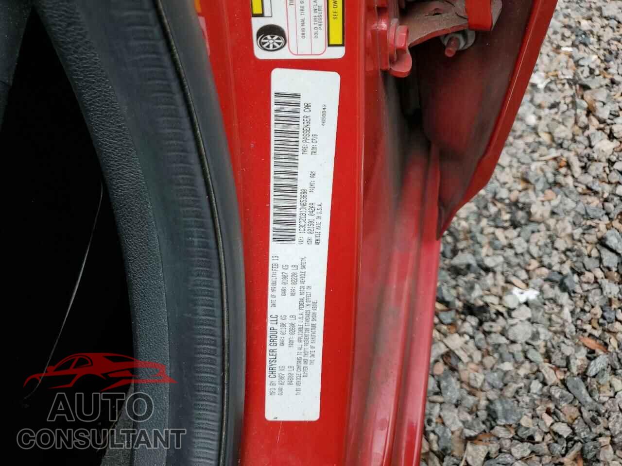 DODGE AVENGER 2013 - 1C3CDZCB1DN653680