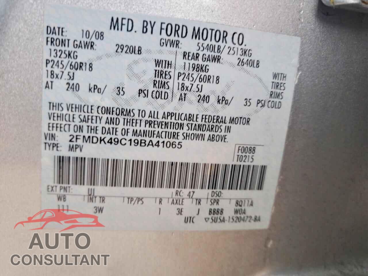 FORD EDGE 2009 - 2FMDK49C19BA41065