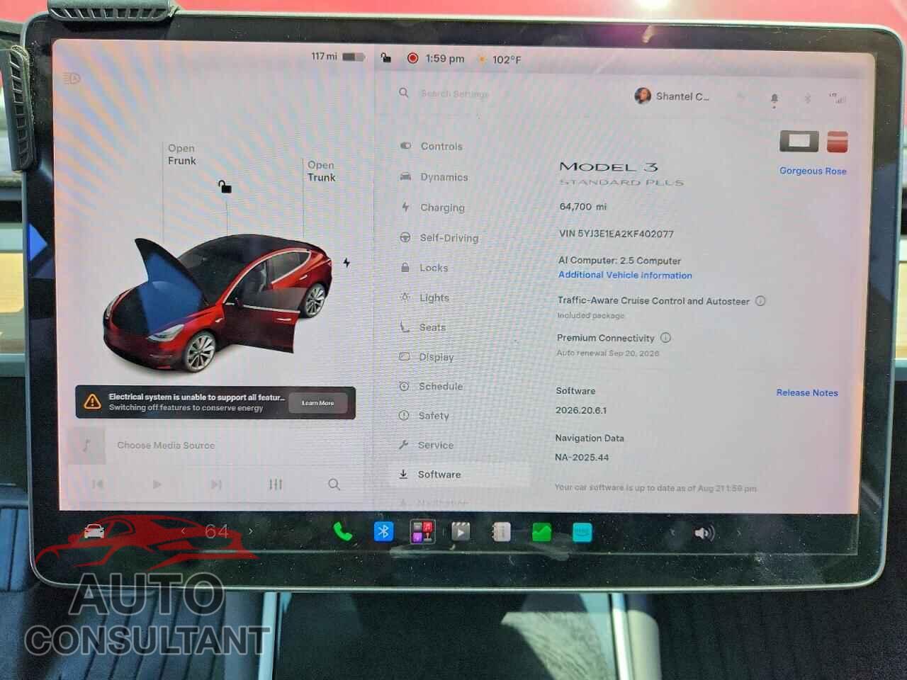 TESLA MODEL 3 2019 - 5YJ3E1EA2KF402077