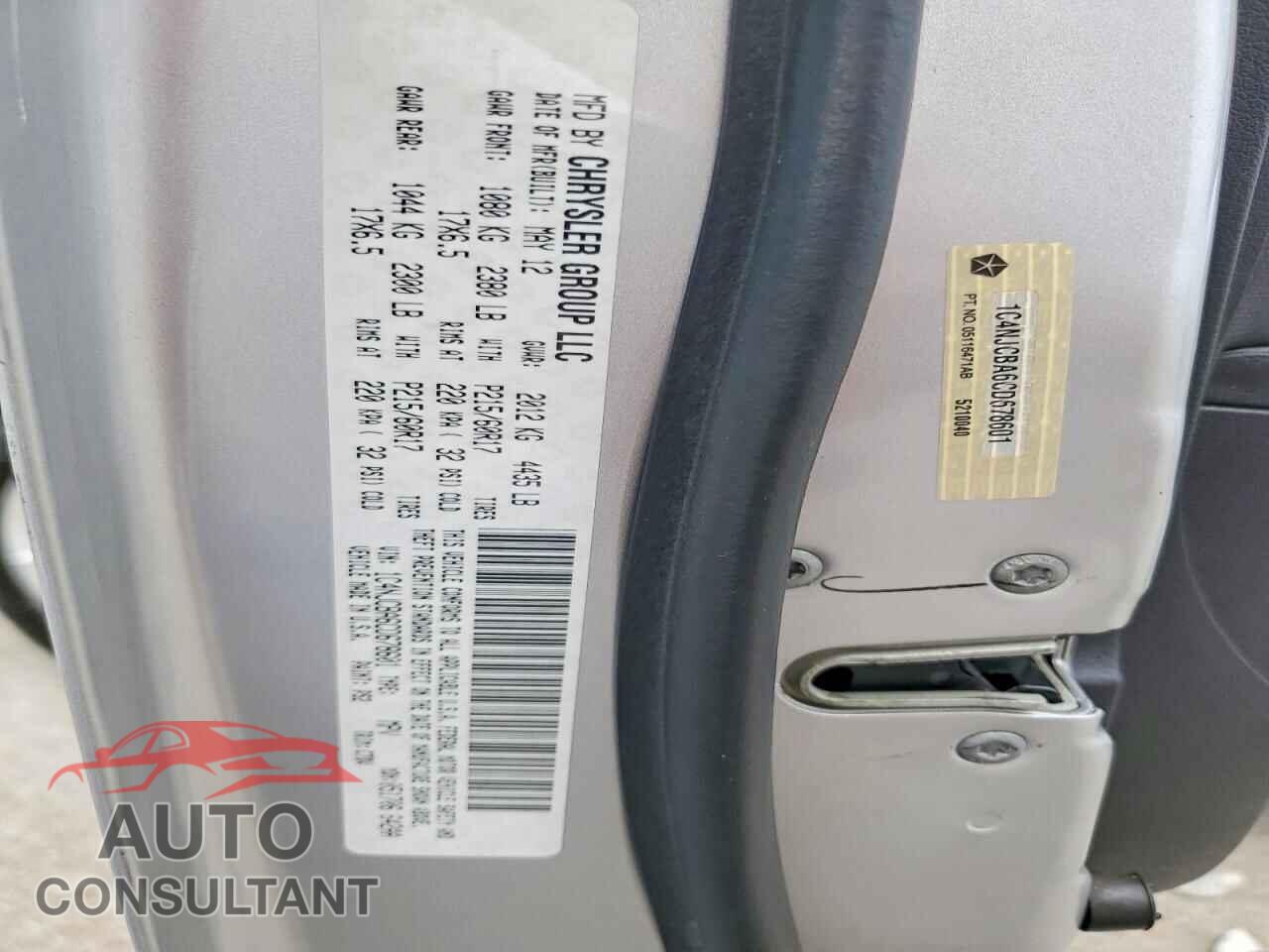 JEEP COMPASS 2012 - 1C4NJCBA6CD678601