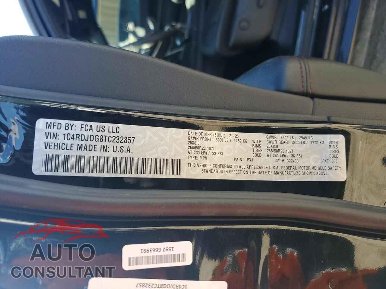 DODGE DURANGO 2026 - 1C4RDJDG8TC232857