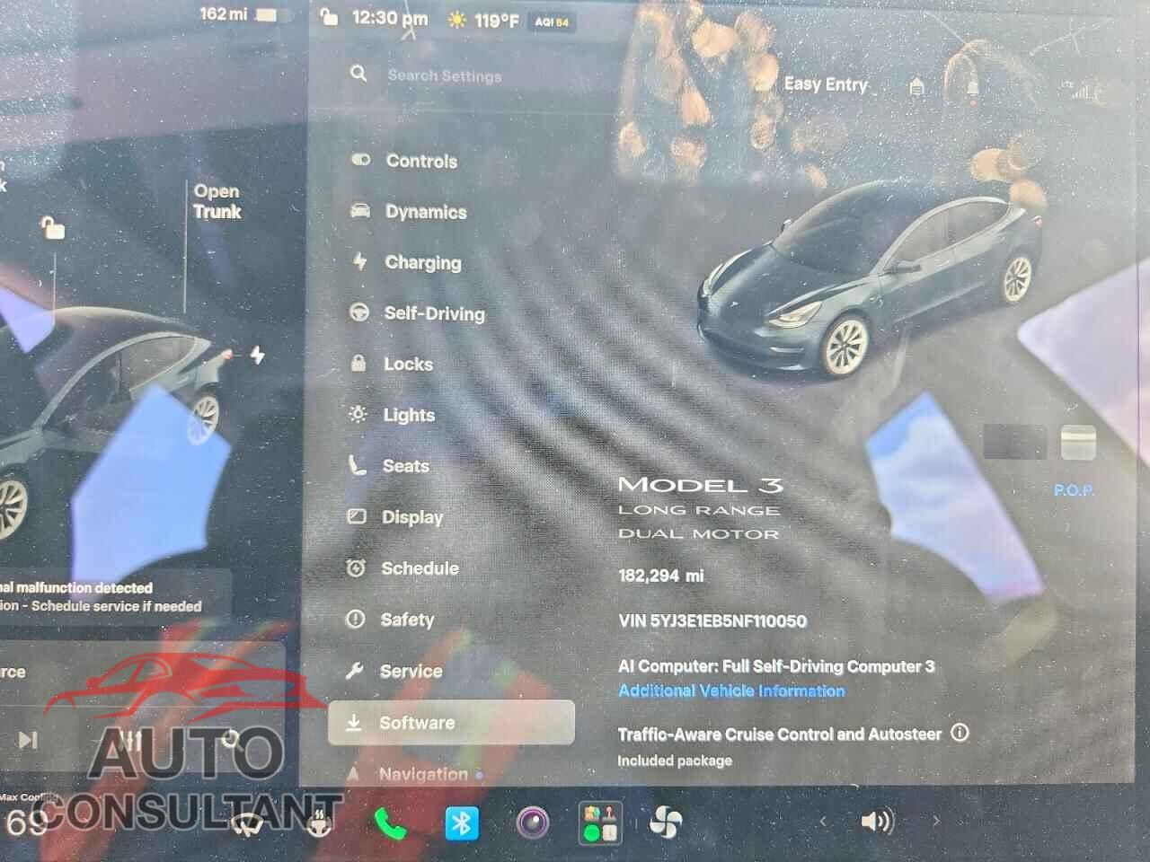 TESLA MODEL 3 2022 - 5YJ3E1EB5NF110050