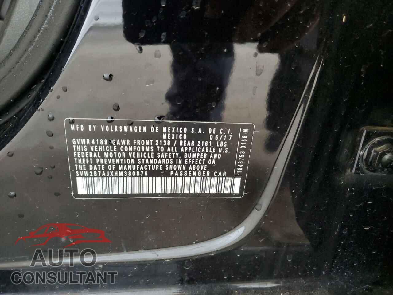 VOLKSWAGEN JETTA 2017 - 3VW2B7AJXHM380876