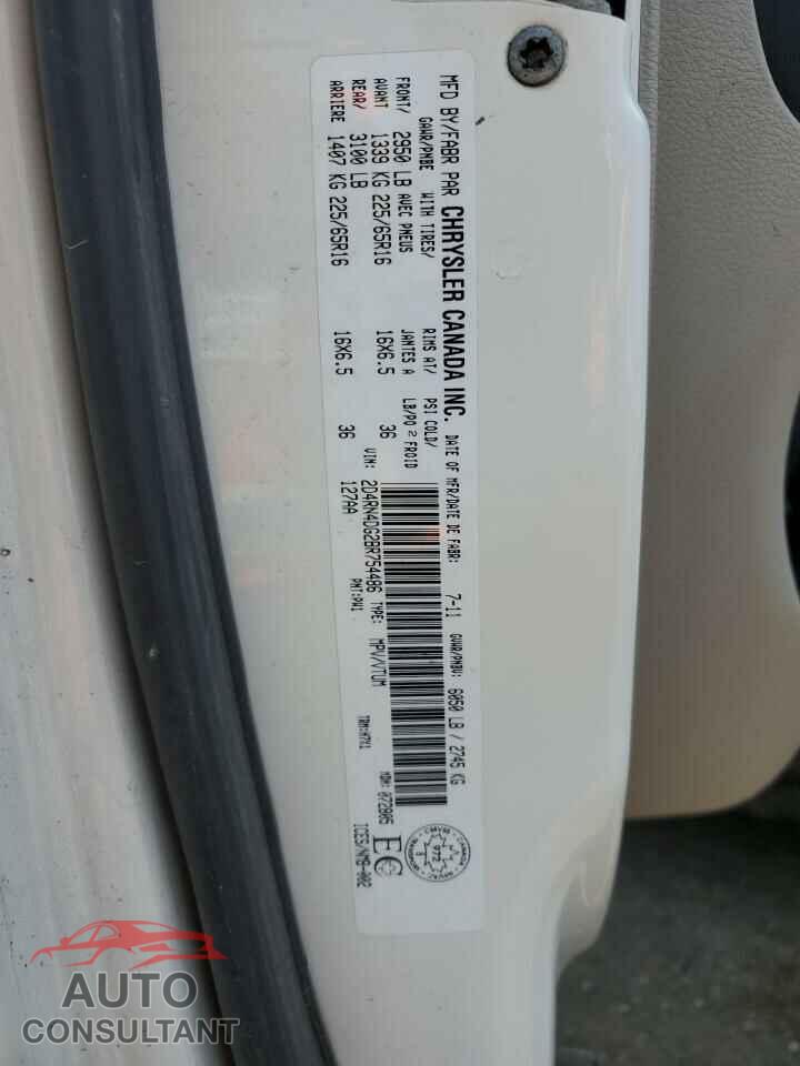 DODGE CARAVAN 2011 - 2D4RN4DG2BR754486