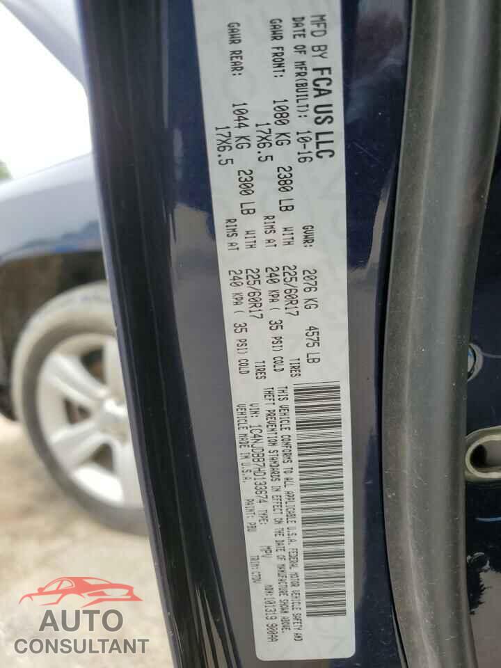 JEEP COMPASS 2017 - 1C4NJDBB7HD133674