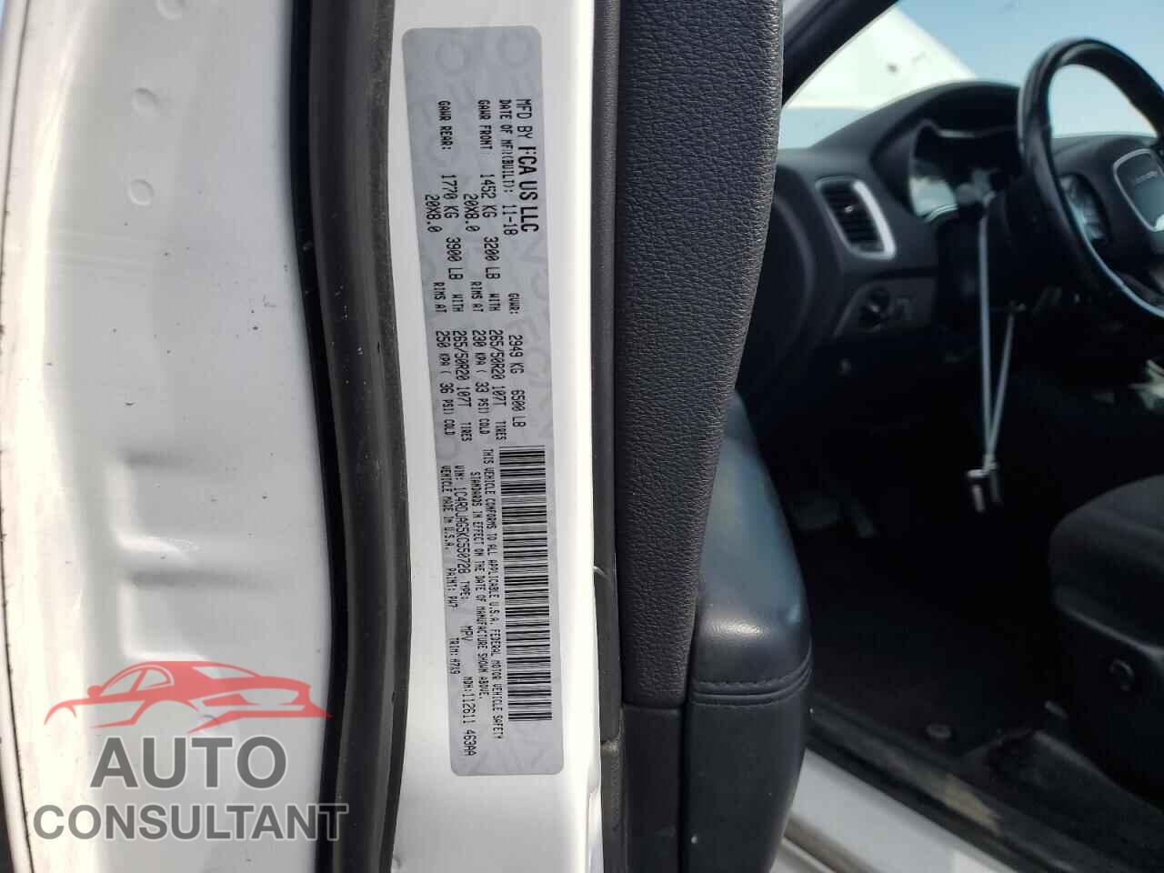 DODGE DURANGO 2019 - 1C4RDJAG5KC550728