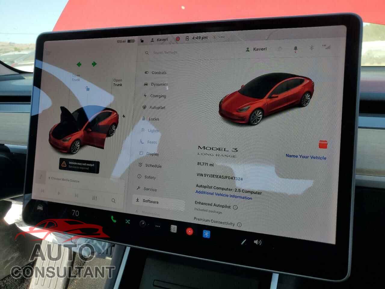 TESLA MODEL 3 2018 - 5YJ3E1EA5JF047324