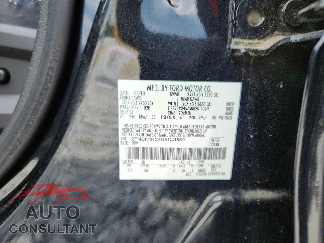 FORD EDGE 2013 - 2FMDK4KC7DBC41869