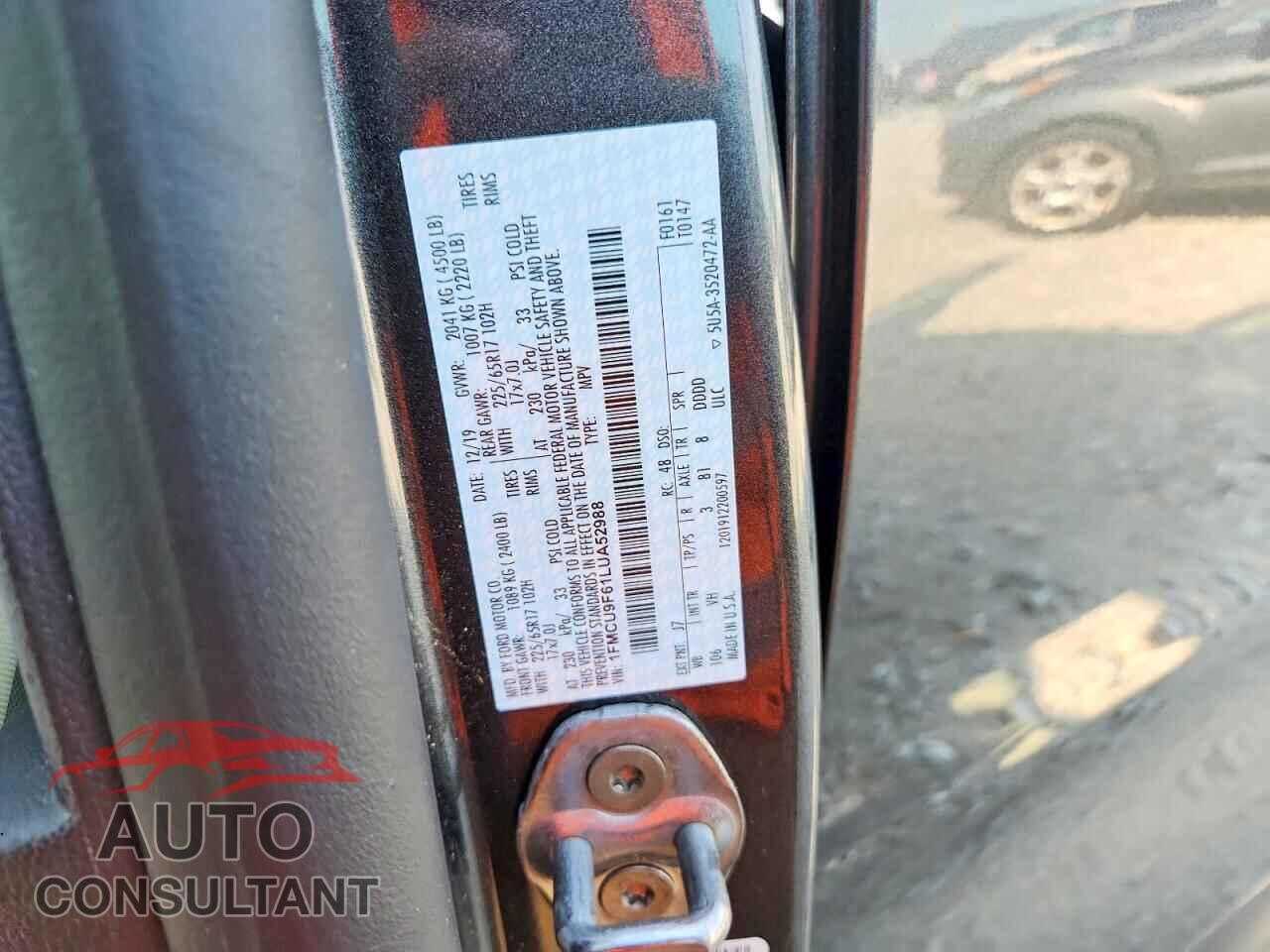 FORD ESCAPE 2020 - 1FMCU9F61LUA52988