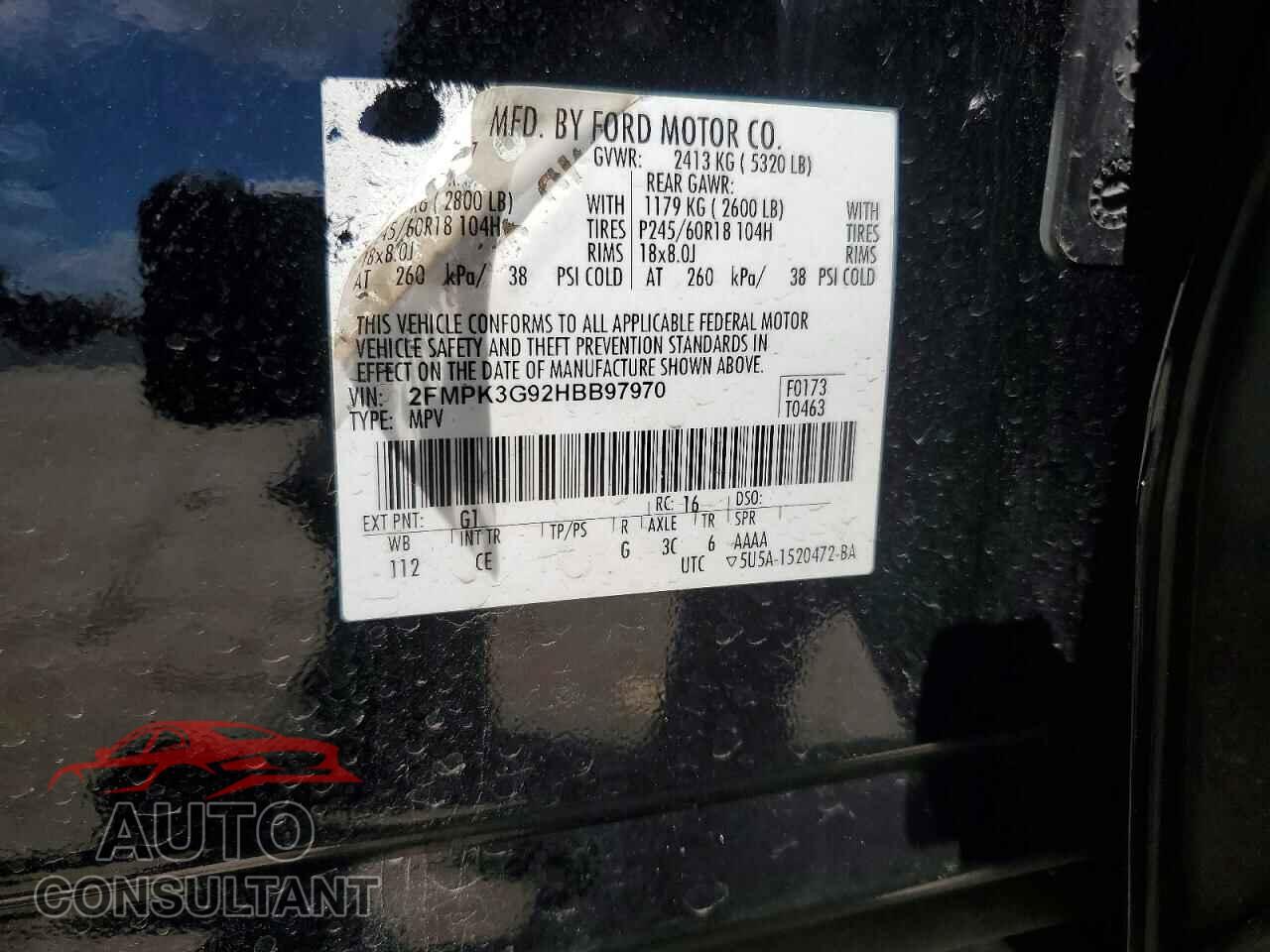 FORD EDGE 2017 - 2FMPK3G92HBB97970