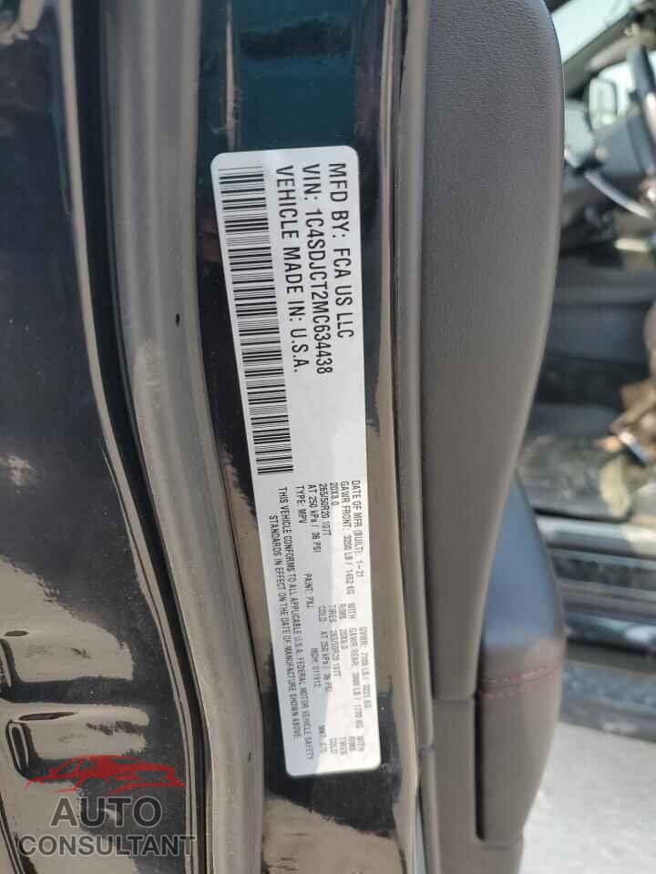DODGE DURANGO 2021 - 1C4SDJCT2MC634438