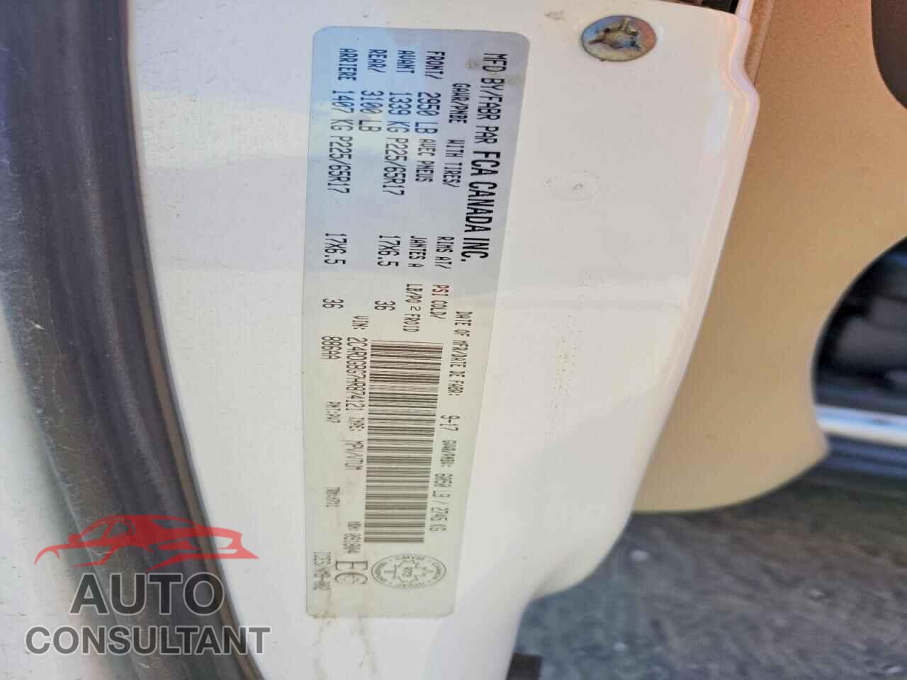 DODGE CARAVAN 2017 - 2C4RDGBG7HR874121