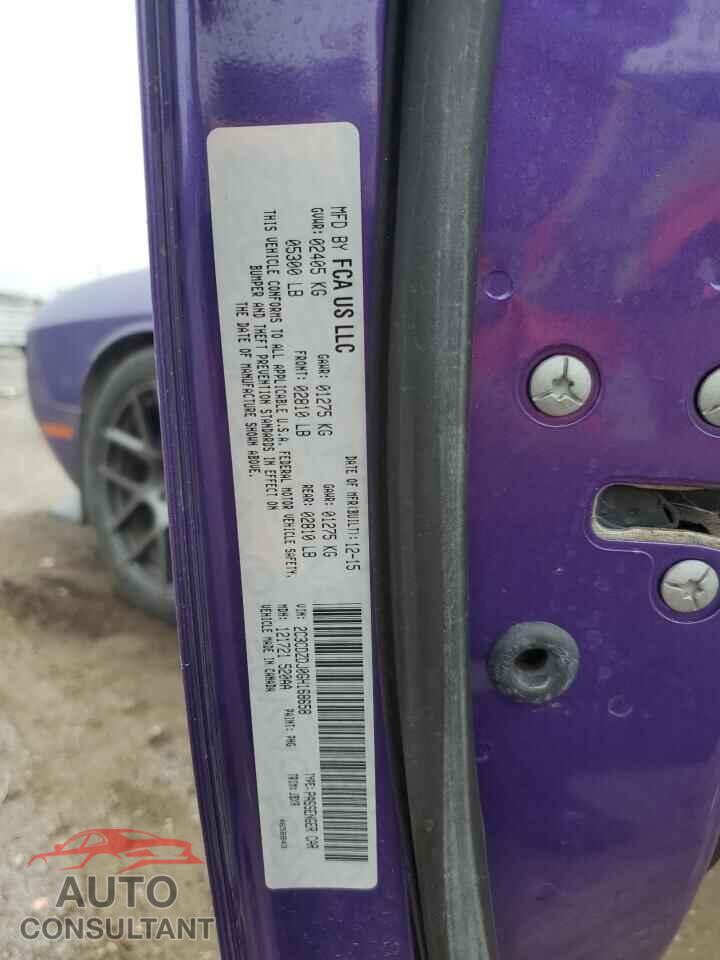 DODGE CHALLENGER 2016 - 2C3CDZDJ0GH168658