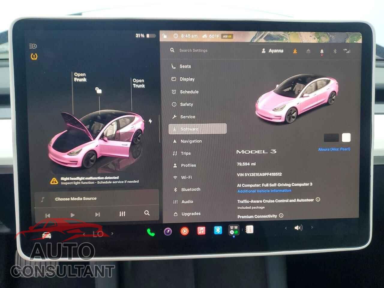 TESLA MODEL 3 2023 - 5YJ3E1EA9PF418512