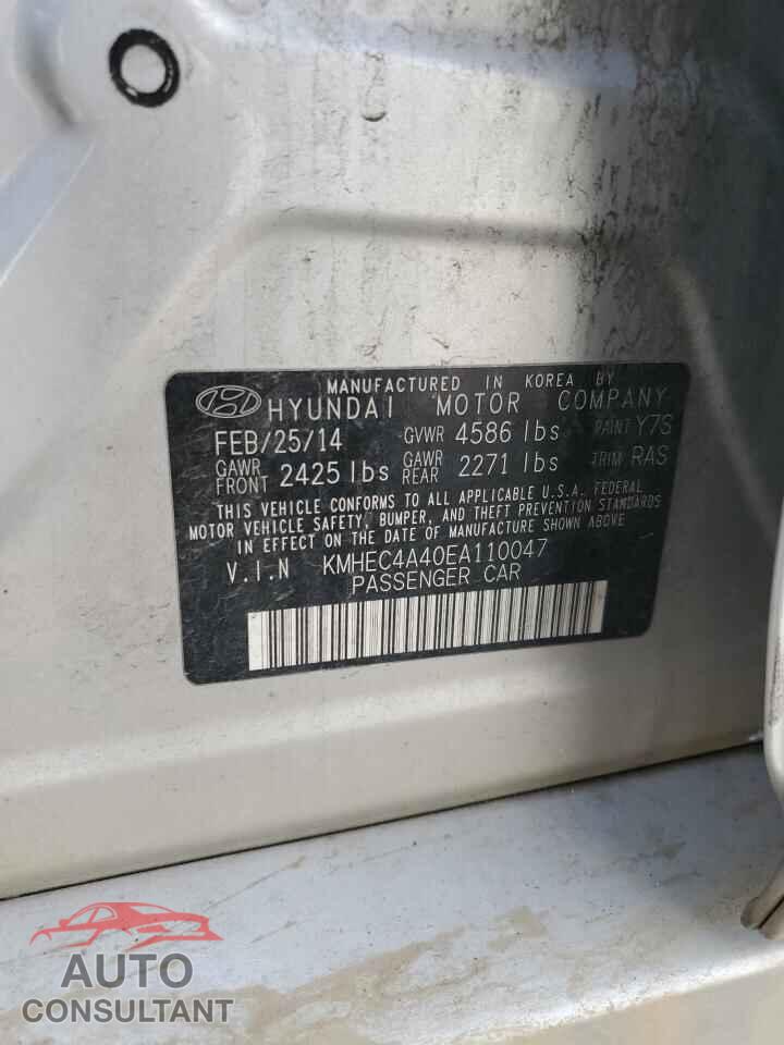 HYUNDAI SONATA 2014 - KMHEC4A40EA110047