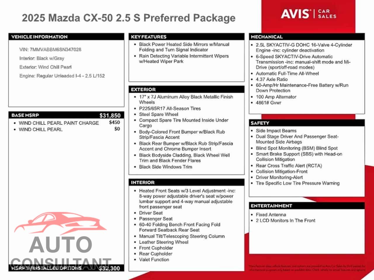 MAZDA CX-50 2025 - 7MMVABBM6SN347028