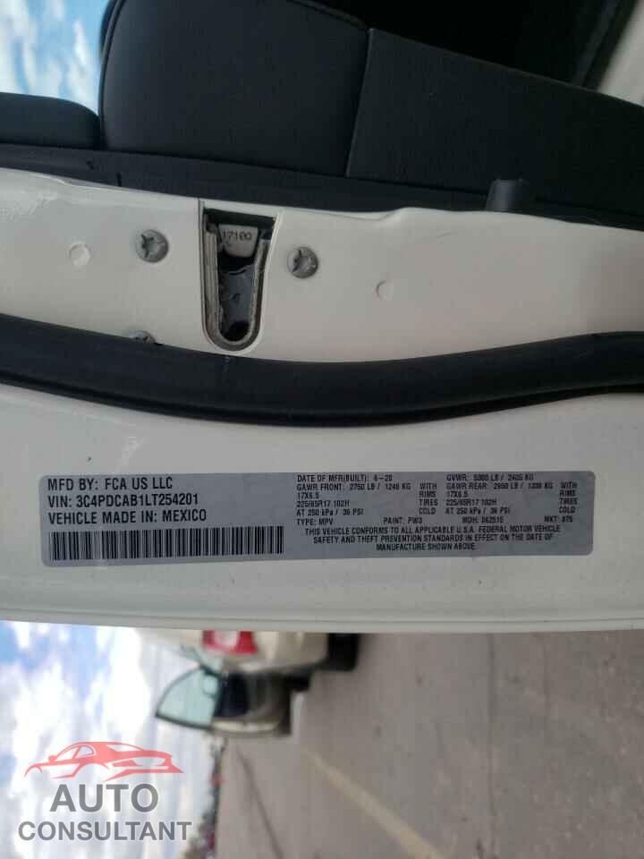 DODGE JOURNEY 2020 - 3C4PDCAB1LT254201