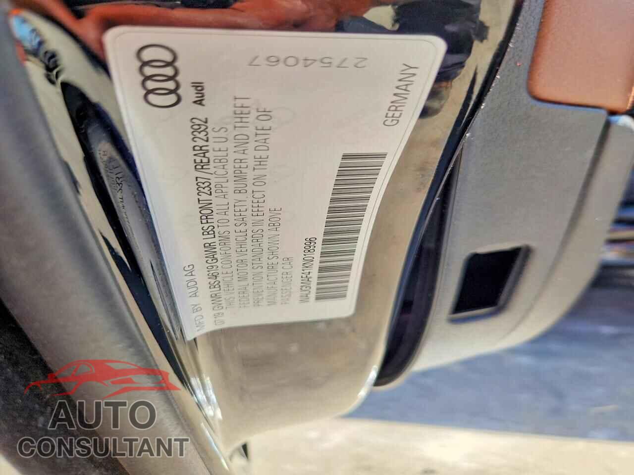 AUDI A4 2019 - WAUGMAF41KN018996