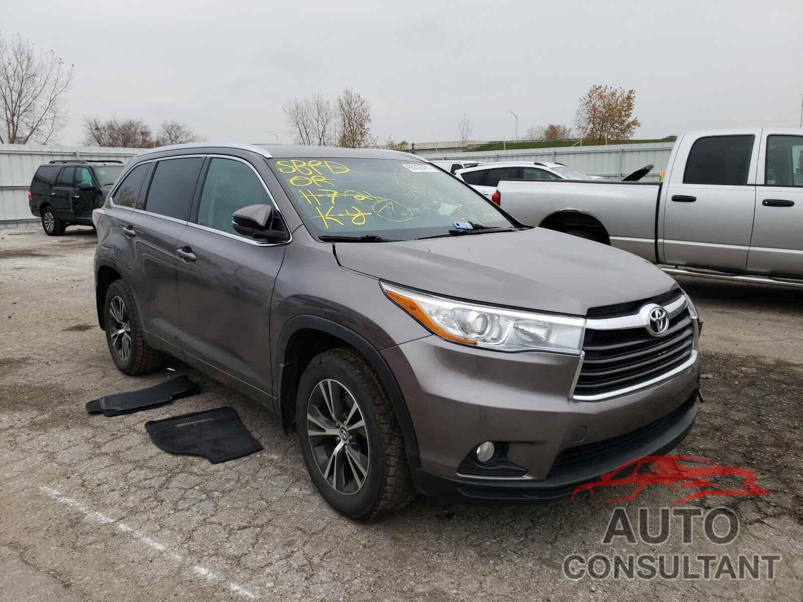 TOYOTA HIGHLANDER 2016 - 5TDJKRFH8GS281942