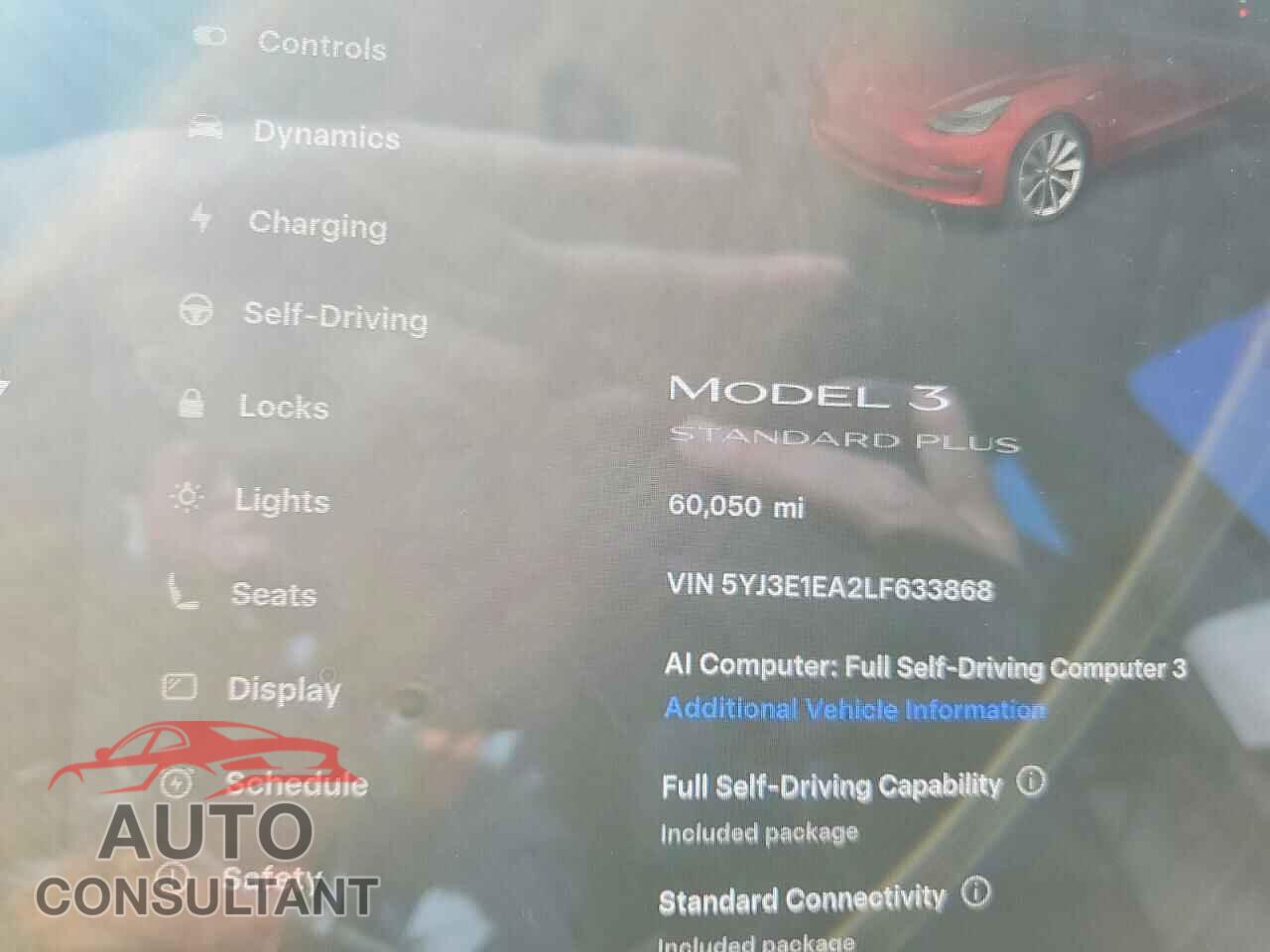 TESLA MODEL 3 2020 - 5YJ3E1EA2LF633868