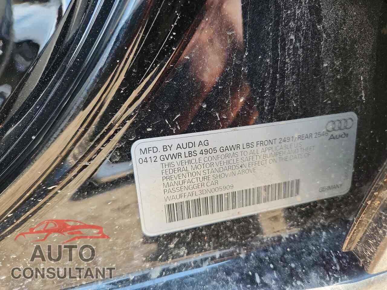 AUDI A4 2013 - WAUFFAFL3DN005909