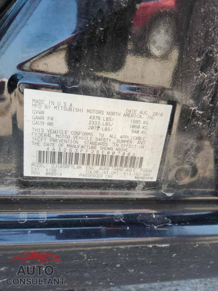 MITSUBISHI GALANT 2011 - 4A32B3FF2BE007003
